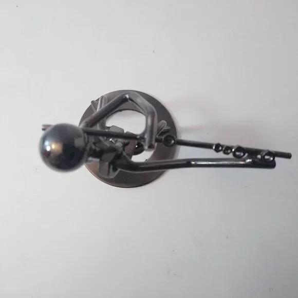 Flute Player Figurine - Metallic, Nuts & Bolts Design - Picture 5 of 8
